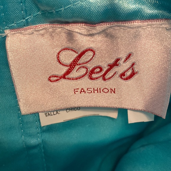 Let’s Fashion Blue Sequence & Lace Dress - Picture 4 of 4